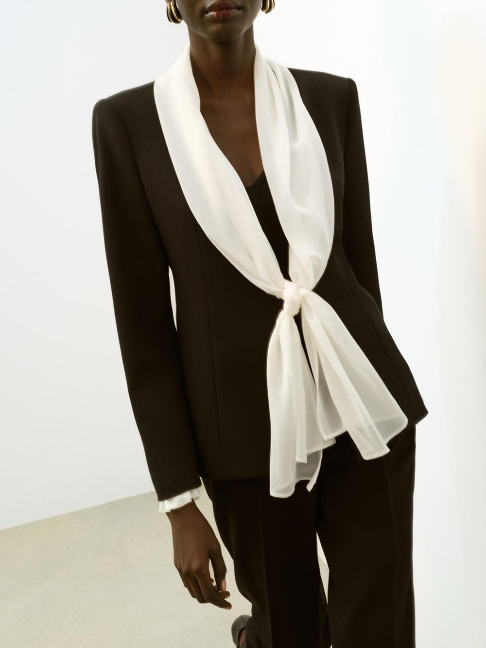 ZARA SCARF TIE BLAZER